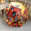 1 PC Automatic Folding Umbrella - Autumn Birdhouse Birds Pattern, Portable & Foldable Design with 8 Ribs, Christmas Birthday Gifts