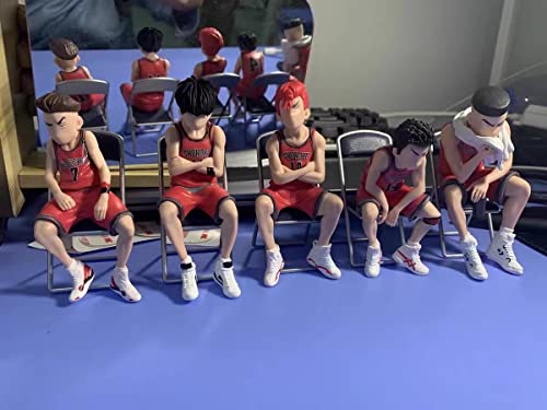 Denyeet Sakuragi Hanamichi, Miyagi Ryota, Mitsui Hisashi, Rukawa Kaede Figure Model Toys Anime Figure Complete Action Figure 5 Pieces 7-8cm Slam Dunk
