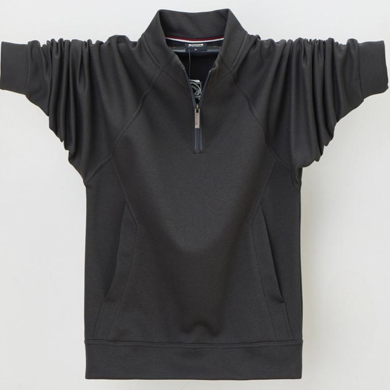 Men's Polo Shirts Long Sleeve Sweatshirt Pullover Quarter Zipper Up Stand Collar Fall Casual Sweat Shirts Turtleneck Pullover Mock Neck Tops for Men
