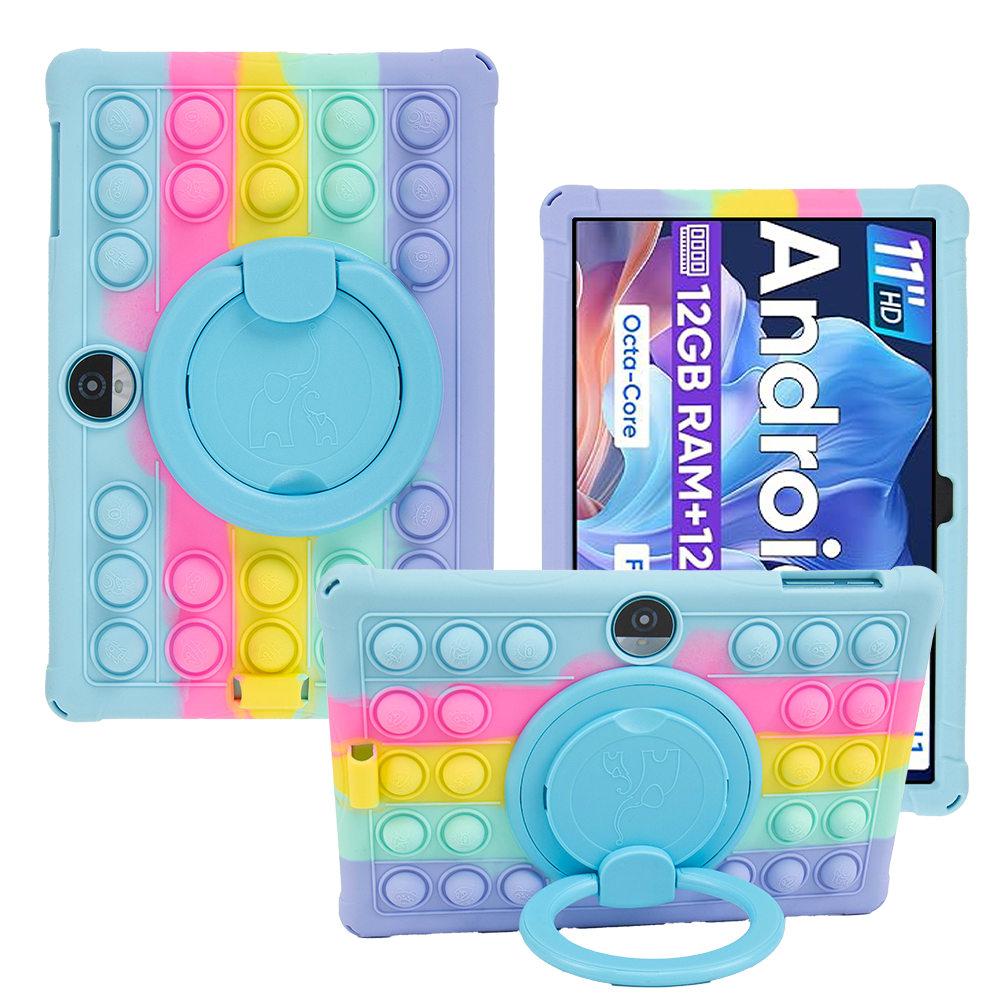 

М який силіконовий чохол-підставка для JKOCXN C5 11 дюймів з обертанням на 360 градусів, повний захист, дитячий чохол для планшета