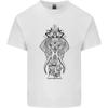 Schwarzes Mandala Kunst Elefant Kinder T-Shirt Kinder