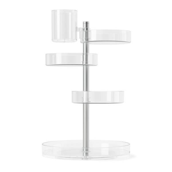 Pirouette jewelry organizer, rotating, white