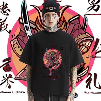 Round Collar Loose Big Size Clothes Harajuku Men's Tshirt Graphic Printing Hippie Tee Fashion Tops Frivolous Tees