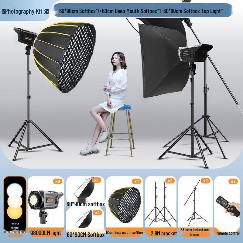 2025 Pro Streaming Beauty Fill Light with Parabolic Softbox Grid