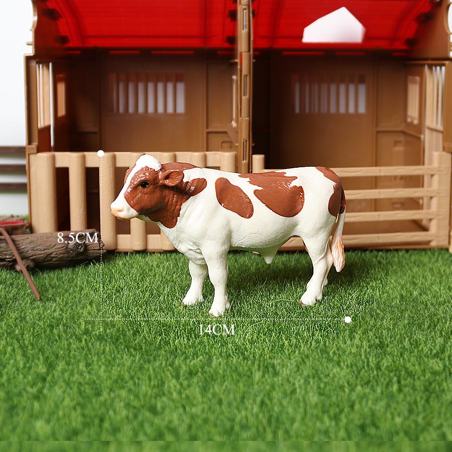 Simulering Gård Verden melkeku Storfe Okse Kalv yak Moskusokse Pedagogisk dyremodell figur leketøy hjemmedekor Gave Til Barn