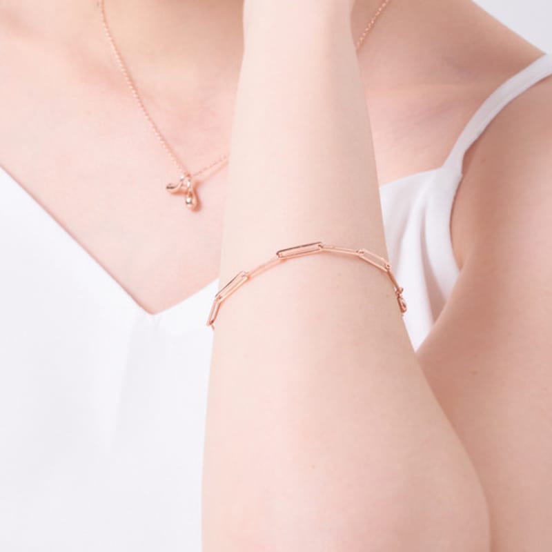 ELLE Jewelry Slim Clip Chain Bracelet ELBRBB106