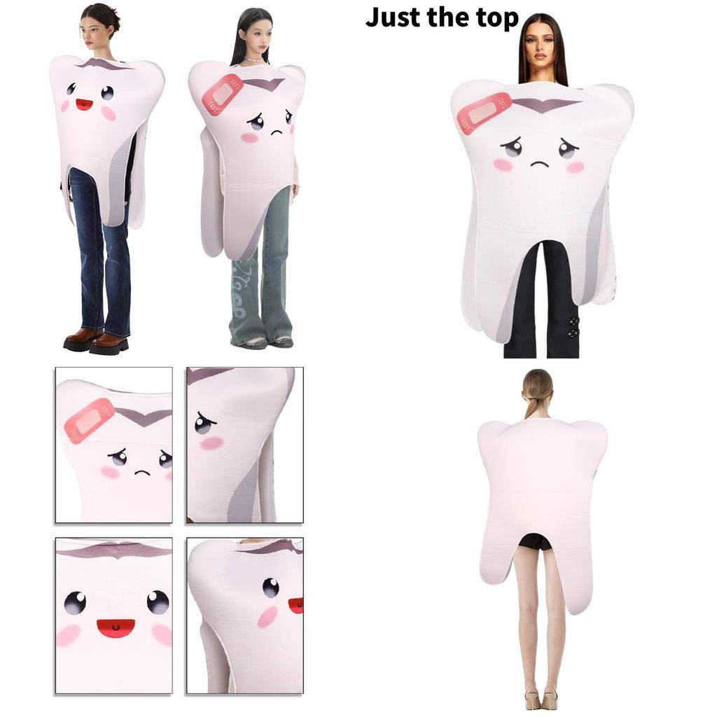 Unisex Halloween Teeth Cosplay Costume Perfect For Parties And Stage Performances