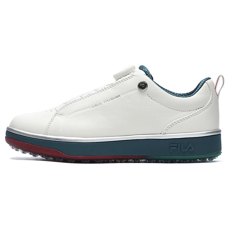FILA GF 1911 Trainer Comfortable Versatile Shock Absorbing Durable Low Top Golf Shoes Women sneaker White Silver A12W311707FCS