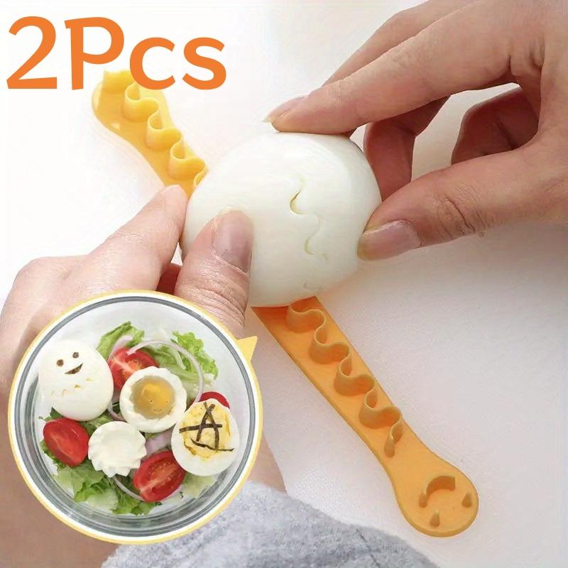 [Egg Slicer with Safety Lock] Heavy-Duty Manual Egg Slicer | Safety Lock & Ergonomic Handle - Plastic Egg Cutting Tool for Hard-Boiled Eggs, Crepes
