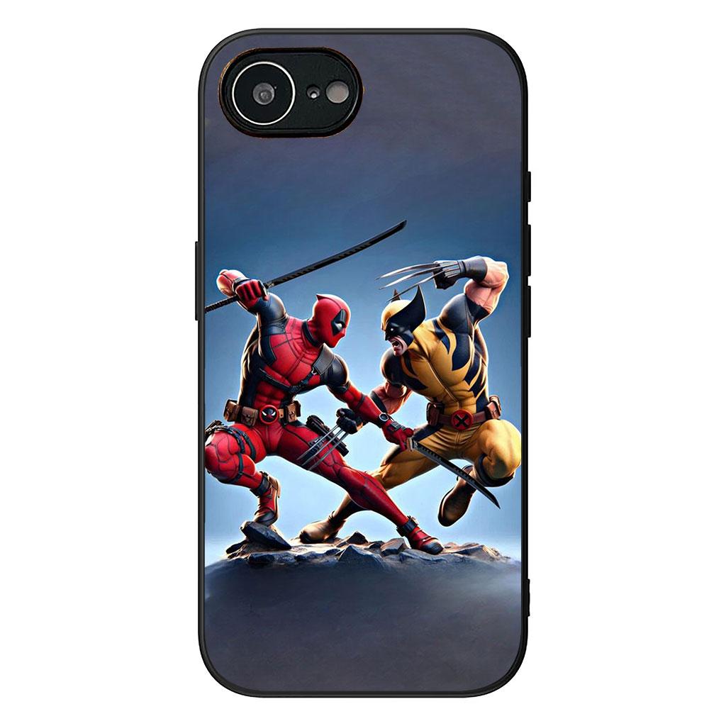 Wolverine Marvel Deadpool Casing Phone Cover for Apple iPhone 16 15 14 11 Pro Max 7 8 Plus SE2 SE3 SE 2022 2020 Case