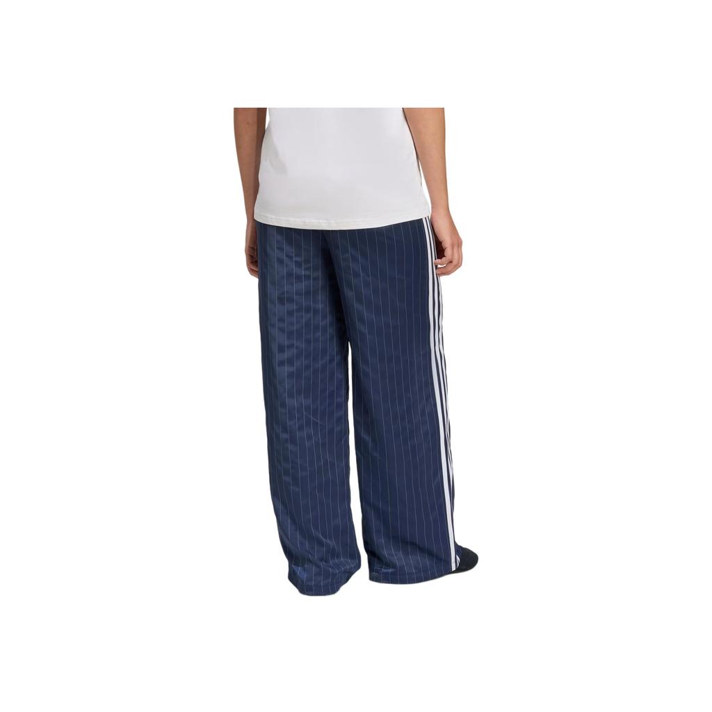 Adidas Originals Striped Elastic Waist Pocket Casual Pants Women Bottoms Night-Blue KD2296