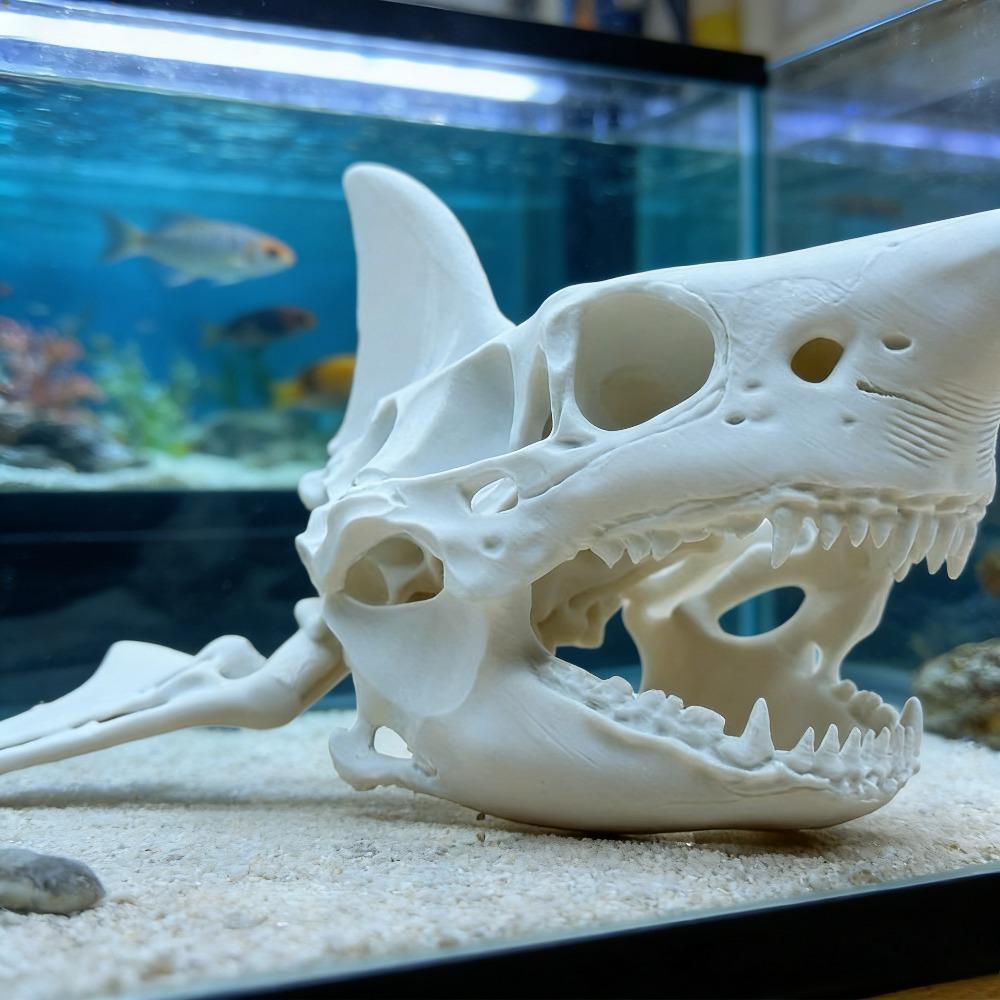 3D Printing Shark Skull Skeleton Cosplay Props Aquarium Ornaments Fish Tanks, Reptiles Fish Tank Landscapes Fish Shrimp Shelter