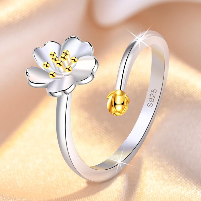 Original 925 Silver Ring High Quality Adjustable Opening AAA Zircon For Women Wedding Fine Fashion Jewelry Gift