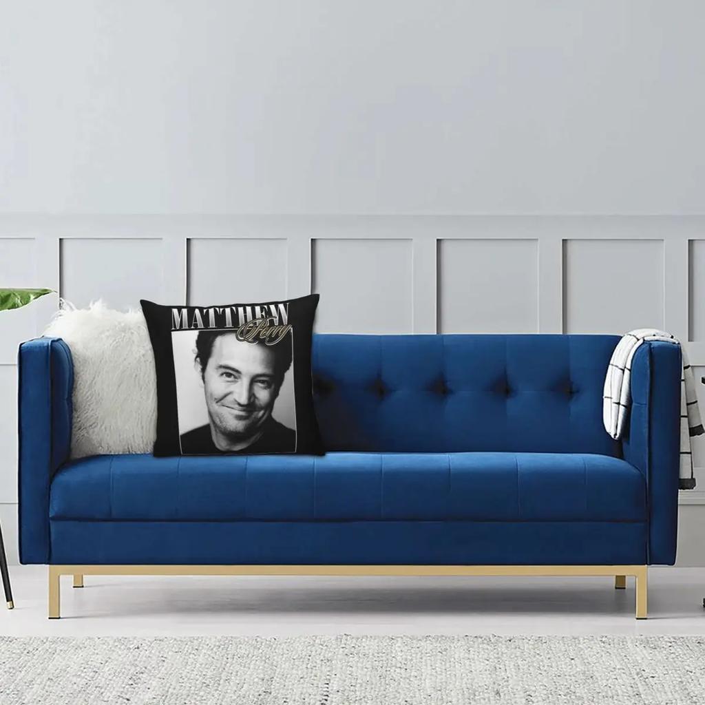 Matthew Perry Chandler Bing Pillowcase Printed Polyester Cushion Cover Decorations Friends Pillow Case Cover Car Zippered 45*45