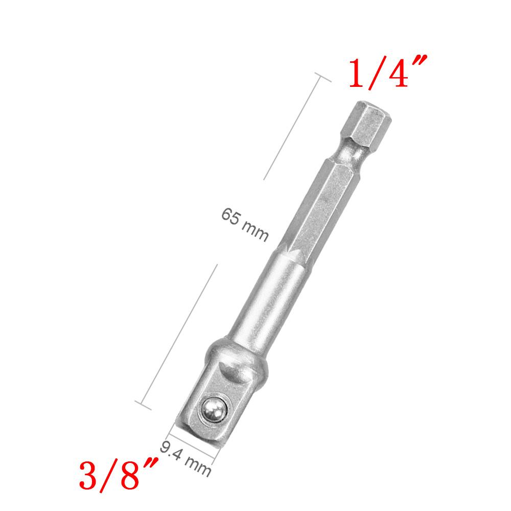 Chrome Vanadium Steel Socket Adapter Hex Shank to 1/4" 3/8" 1/2" Extension Drill Bits Bar Hex Bit Set Power Tools tightly Newest