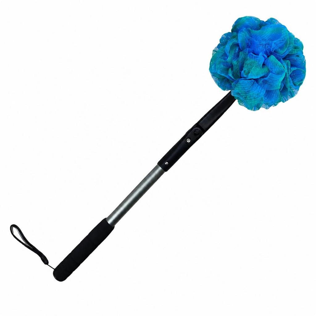 Long-Handled Bath Brush Non-Slip Grip Foldable Body for Shower Routines