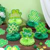 Lot De 9 DéCoration De Centre En Nid D'Abeille De La Saint-Patrick Table Pour FêTe Irlandaise Accessoires Pour FêTe De Printemps