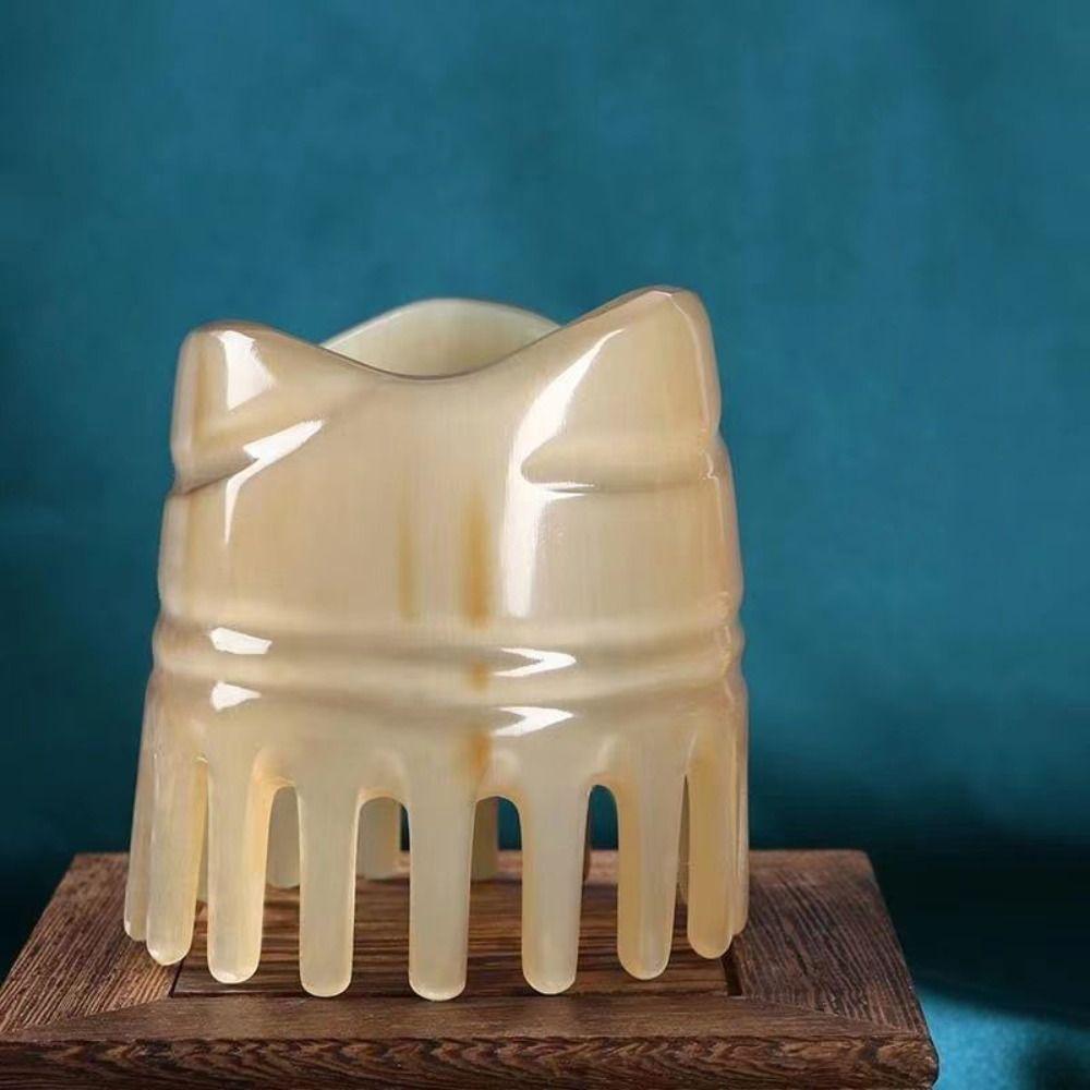 Shampoo Comb Ox Horn Massage Comb Gua Sha Buffalo Horn Meridian Comb  Men