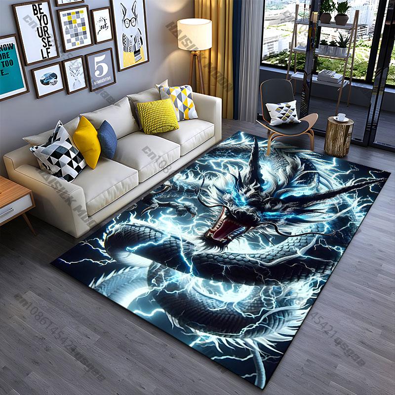 Mythical dragon with electric energy carpet Yoga living room room decor children s crawling mat doormat area rug games mat 40x60cm