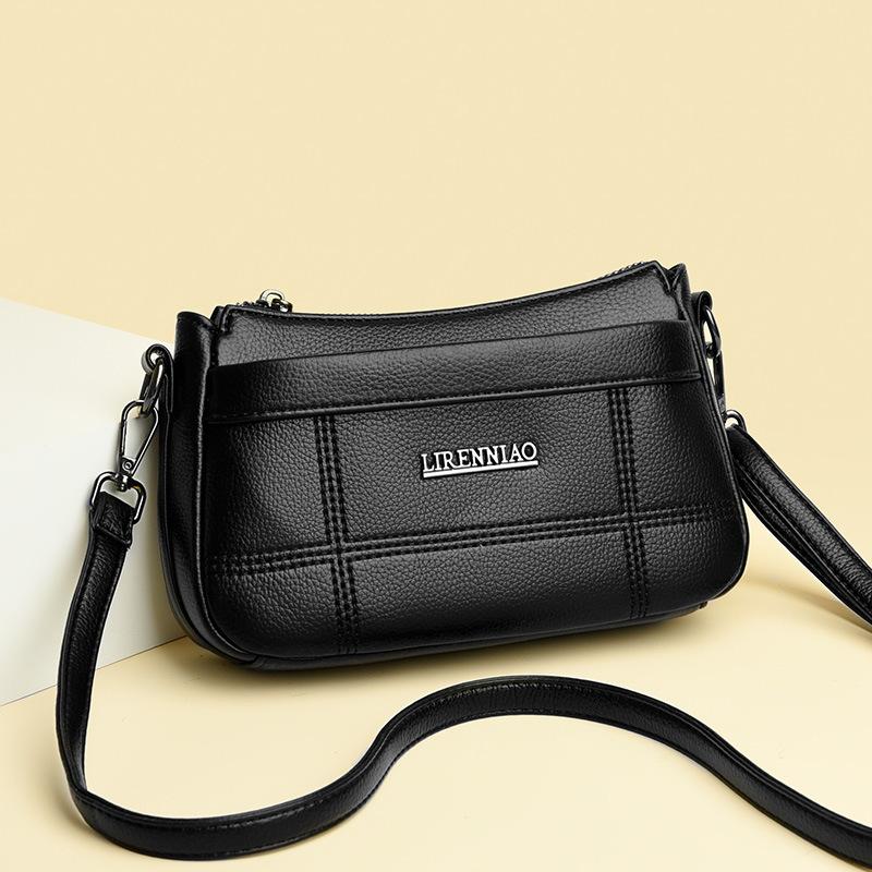 Bag 2025 New Atmospheric High-end Soft Leather Middle-aged Women's Bag Mother Bag Commuting Large-capacity Shoulder Messenger Bag