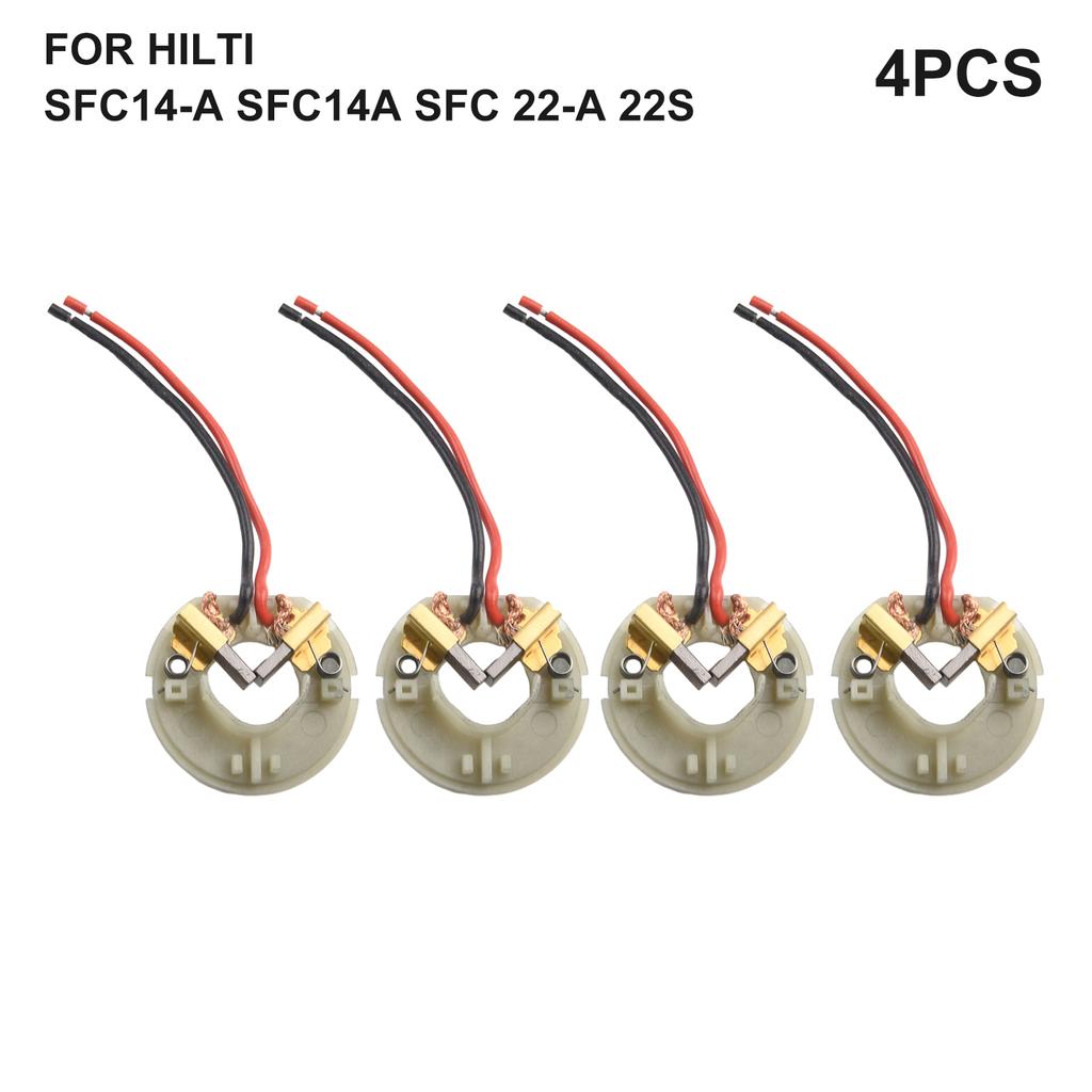 Carbon Brush Holder Replacement 4pcs for SFC14A SFC14 A SFC22A 22A Power Tools Compatible Carbon Brushes for Reliable Operation