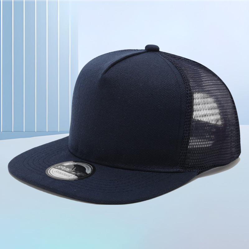 Outdoor sunshade sun protection hat men's casual baseball cap women's summer flat-brimmed mesh hat embroidery