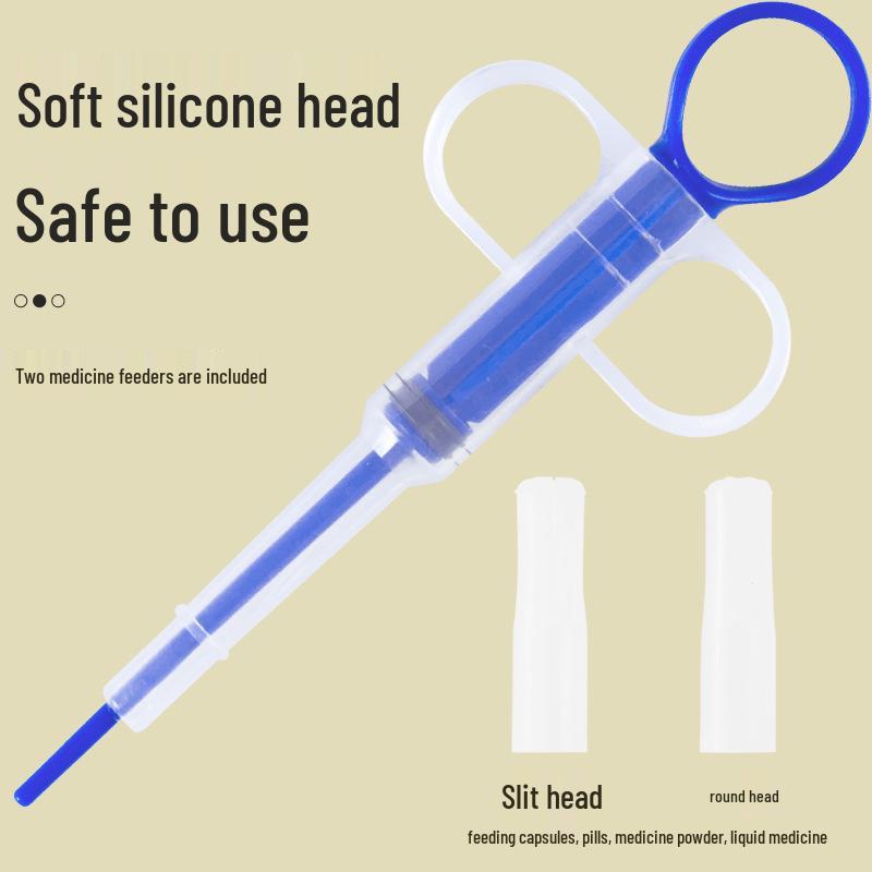 Cat Medicine Feeder: Dual-Use Push-Type Syringe for Pills and Liquid
