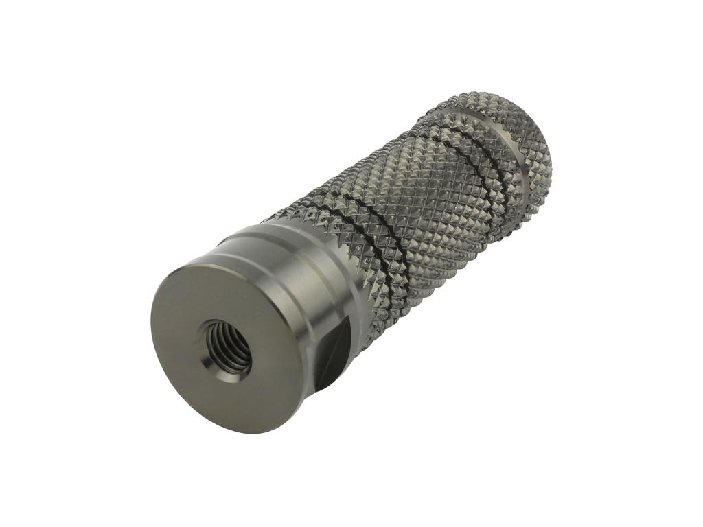 POSH FAITH Motorcycle Supplies Aluminum Machined Step Bar Knurling [Straight]