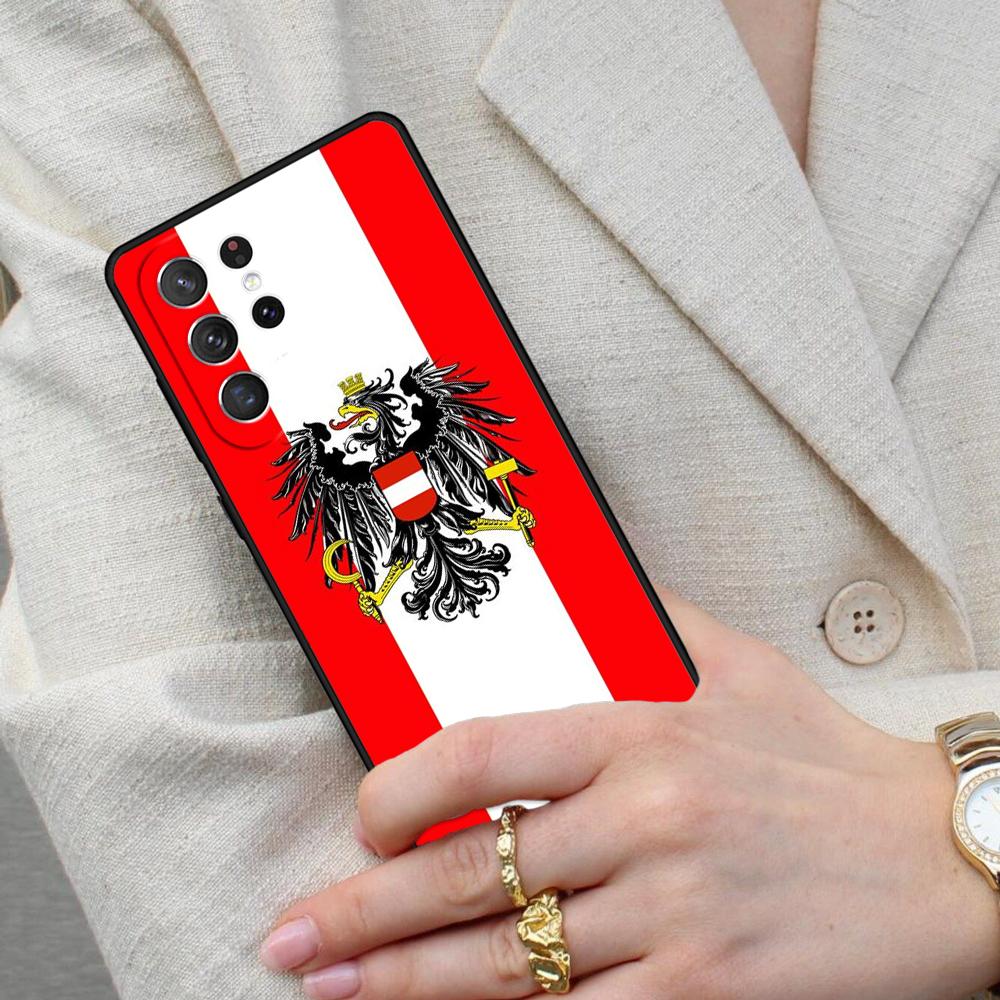 Austria Flag Cell Phone Case for Samsung Galaxy S26 Ultra S25 S24 S23 S22 S21 S20 Note10 Cover