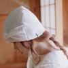 TIE KNIT BEANIE IN CREAM