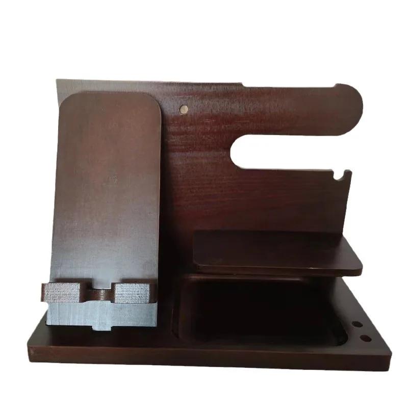 Wooden Bedside  Wood Phone Docking Station  Holder Wallet Stand Watch Storage Rack Valentines Multifunctional Wooden phone stand