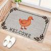 Country Rooster Entryway Welcome Mat Cute Chicken Area Rug Non-Slip Floor Carpet for Home Farmhouse Corridor Doormat