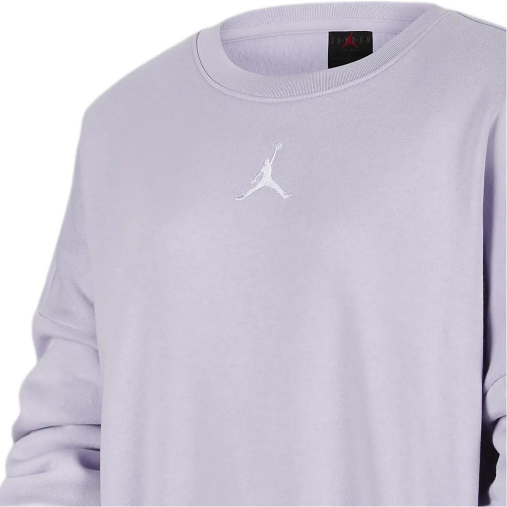 Jordan Icon Play Solid Color Round Neck Fleece Casual Sweatshirt Kids Sweatshirt Frost-Purple FV3091-558