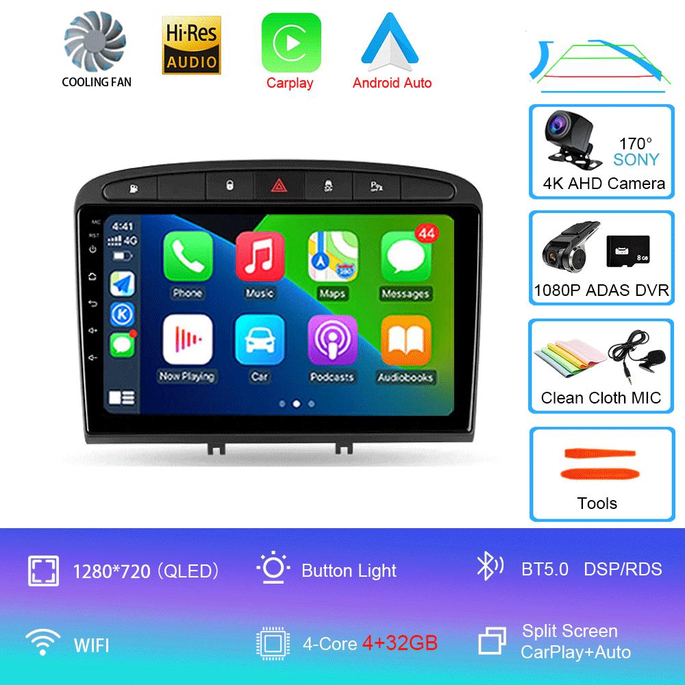 Android 14 Car Radio For Peugeot 408 2012 - 2020 Peugeot 308 T7 2007 - 2015 Multimedia Video Player Stereo Navigation GPS