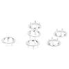 200pcs 9.5MM Size Hollow Prong Snap Button Silver Color Metal Snap Button  Sewing Projects