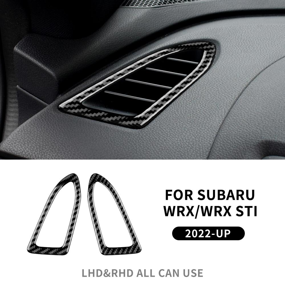 

Real Soft Carbon Fiber Sticker For Subaru WRX/ WRX STI 2025 2025 2025 Car Side Air Vent Outlet Frame Interior Trim Accessories чёрный