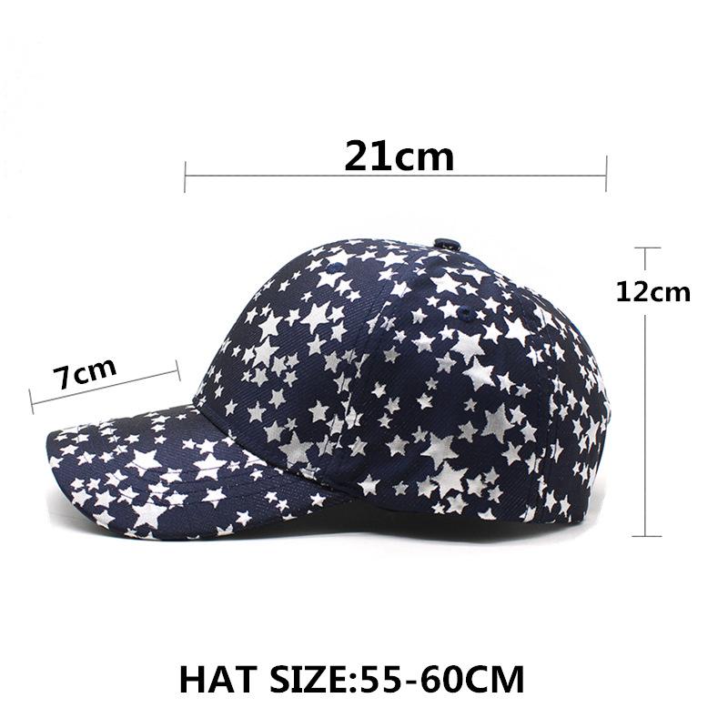 Hat Female Full Screen Star Print Baseball Cap Spring Spring Couple Outdoor Leisure Shade Cap Male