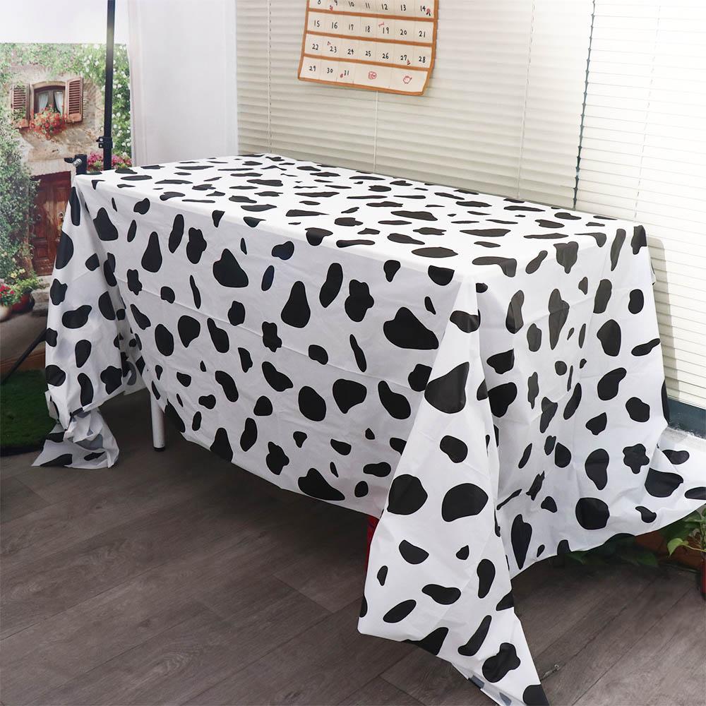 Disposable Cow Print Tablecloth Picnic Cloth Table Decorative Cloth  Birthday/weeding Party