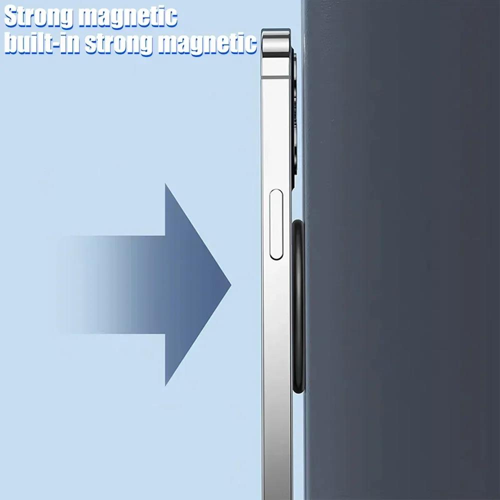 For MagSafe Magnetic Ring Holder Adhesive Strong Magnet Cellphone Wall Mount Mobile Phone Tablet Stand for IPhone 15 Pro IPad 5