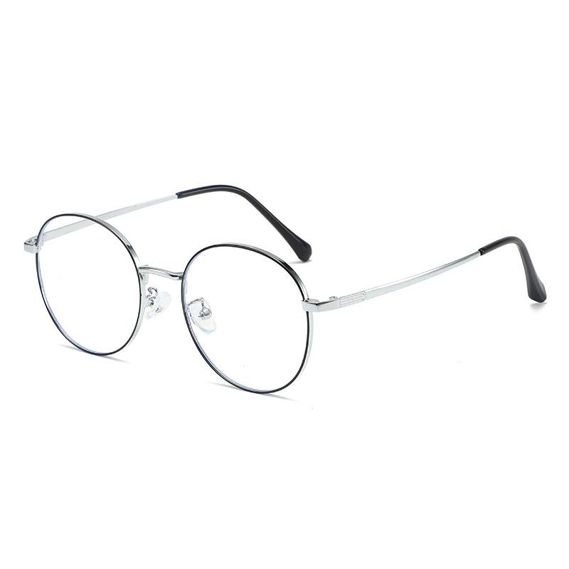 Literary Gold Wire Oval Small Frame Glasses Fashionable Myopia Anti Blue Light Flat Light Glasses MH9035