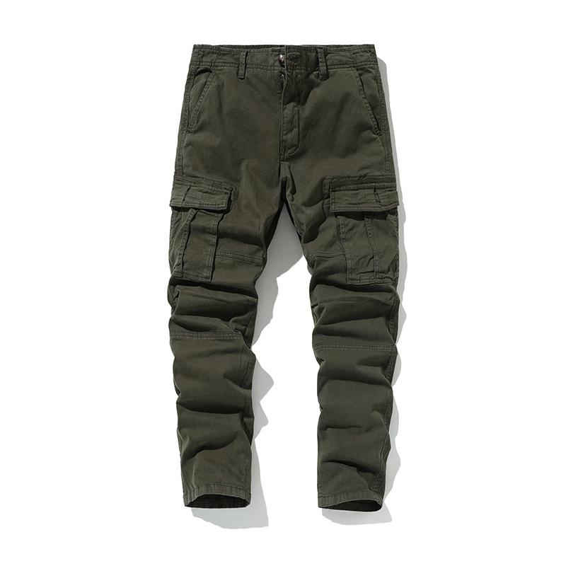 New Men's Straight Overalls Wear-resistant Multi-pocket Tide Brand Mountaineering Outdoor Sports Casual Trousers