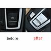 Fit For BMW X5 X6 F15 F16 2014-2018 ABS Silver Electronic Handbrake Panel Trim