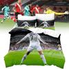 Football Digital Printing Bed Set Single Double King Duvet Pillowcase Cover