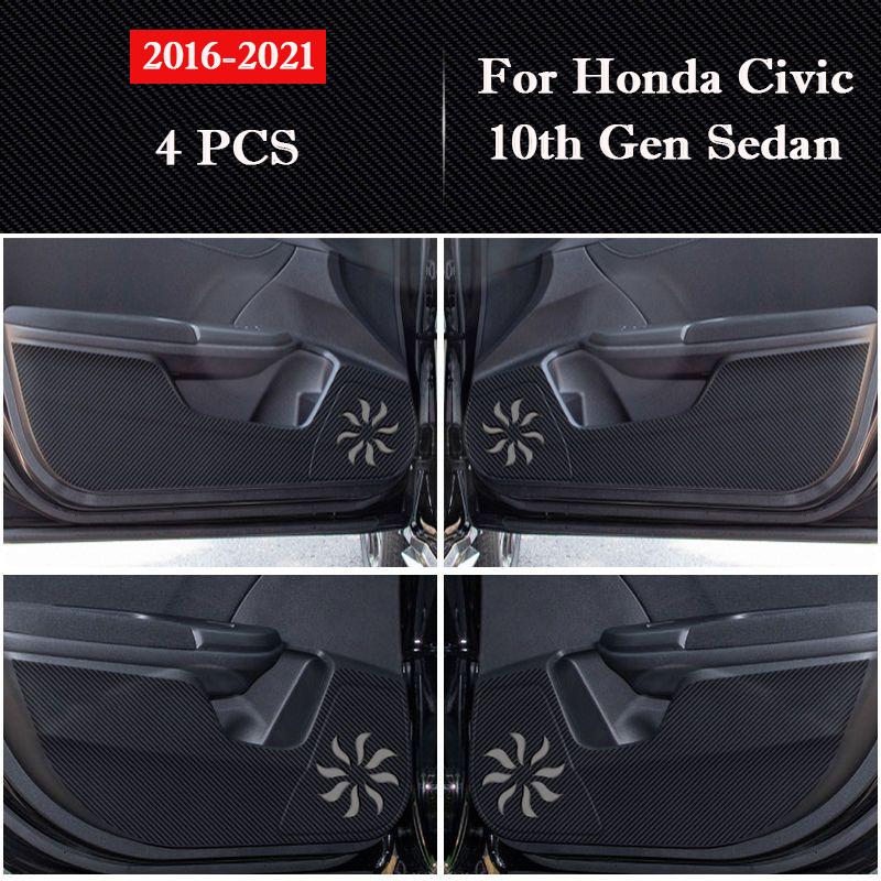 

For Honda Civic 2016-2026 Car Door Anti-kick Pad Leather Interior Protection Glove Box Anti-dirty Decor Sticker Auto Accessories