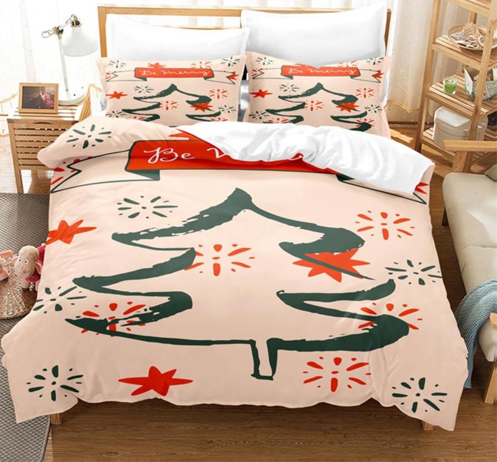 3D Digital Printed Duvet Cover Queen King Size Creative Christmas Bedding Set Fashion Design 3 Piece Set With 2 Pillowcases