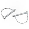 D Shape Safety Pin Lock Metallocking Silver Trailer Coupler