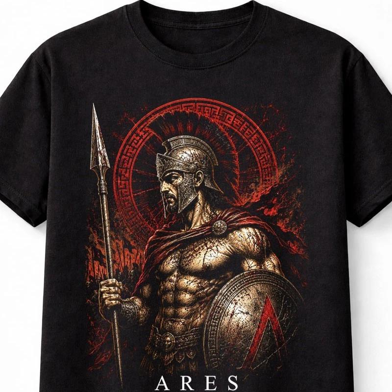 Ares Greek God of War Spartan Warrior Mythology Unisex TShirt S