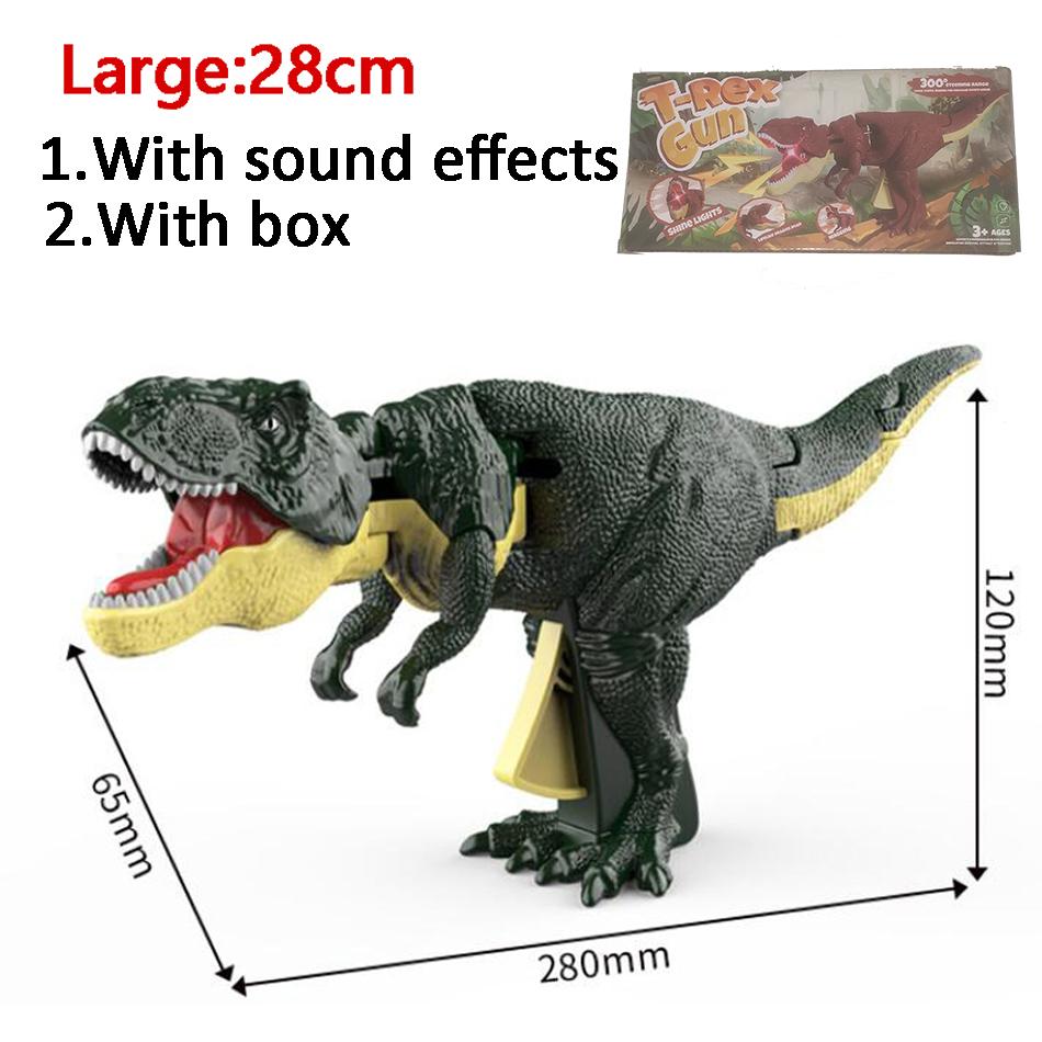 The Toy Dinosaurs Gun Decompression Roaring Swing Zazaza Dinosaur Toys for Boys Fidget Playthings Creative Telescopic Gifts for Kids
