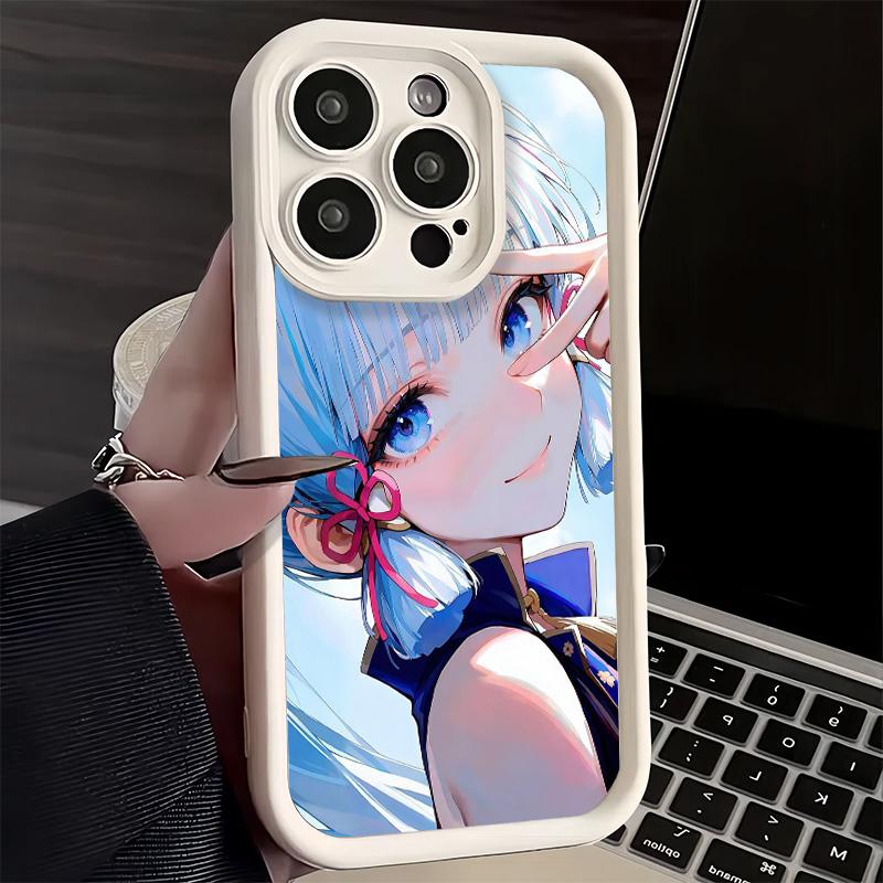 Phone Case for iPhone 17 Air 16E 15 16 Pro Max Genshin Impact Kamisato Ayaka Cover 14 Plus 13 12 Mini Soft Shell Silicone Fundas