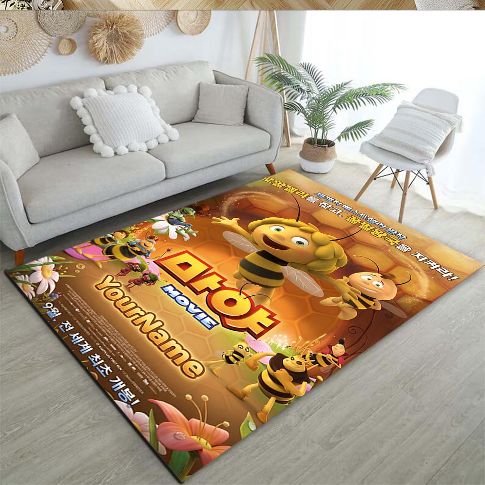 Biene Maja Personalized Name Carpet Design for Decorate room Outdoor Dormitory Dining Room Antislip Carpet Decorate Offices Perfect Gift for Women/Men